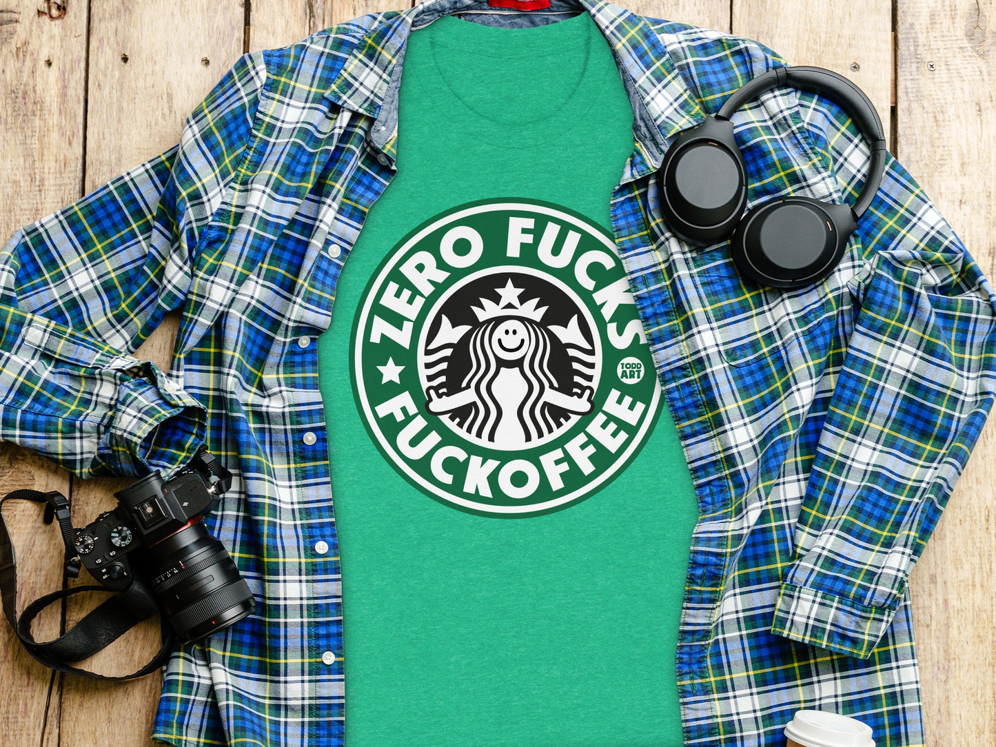 Zero Fucks Fuckoffee Parody Graphic Tee product type
