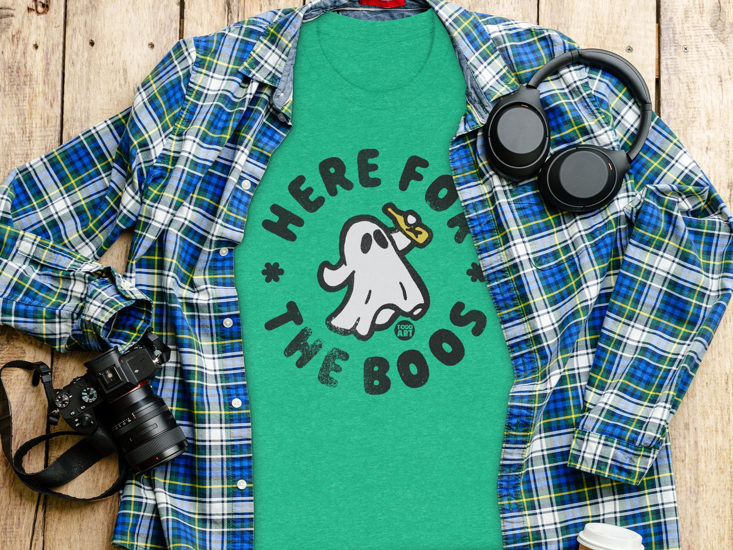 Here For The Boos Ghost Graphic Shirt product