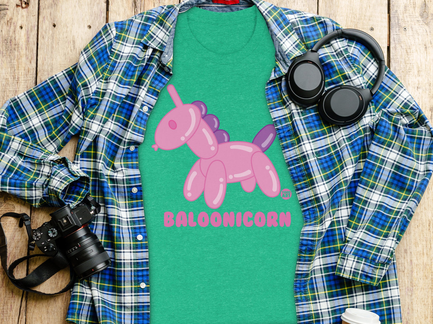 Balloonicorn Graphic T-Shirt with Fun Pink Design