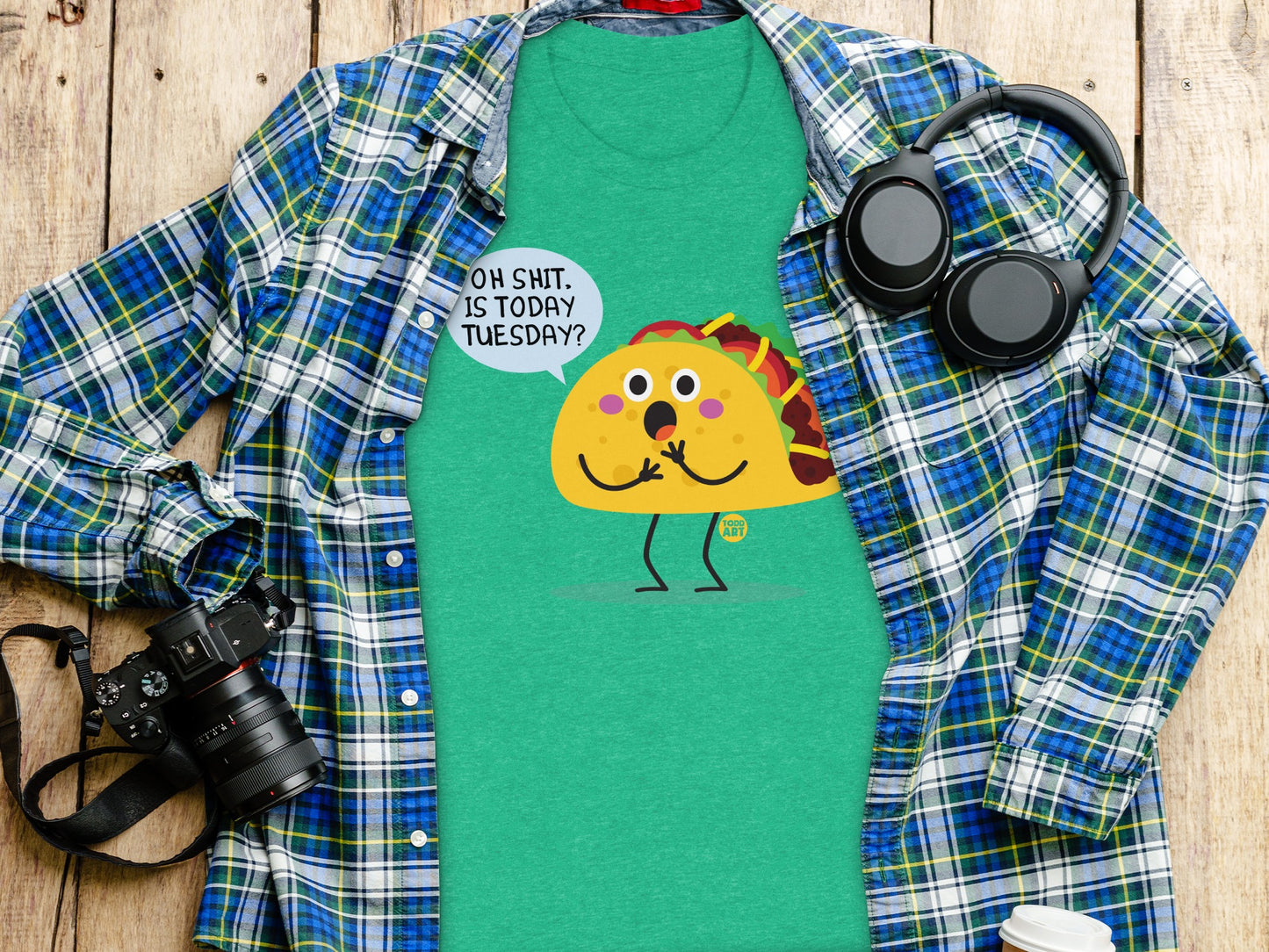 Funny Taco Graphic Tee Oh Sh!t Is Today Tuesday Shirt