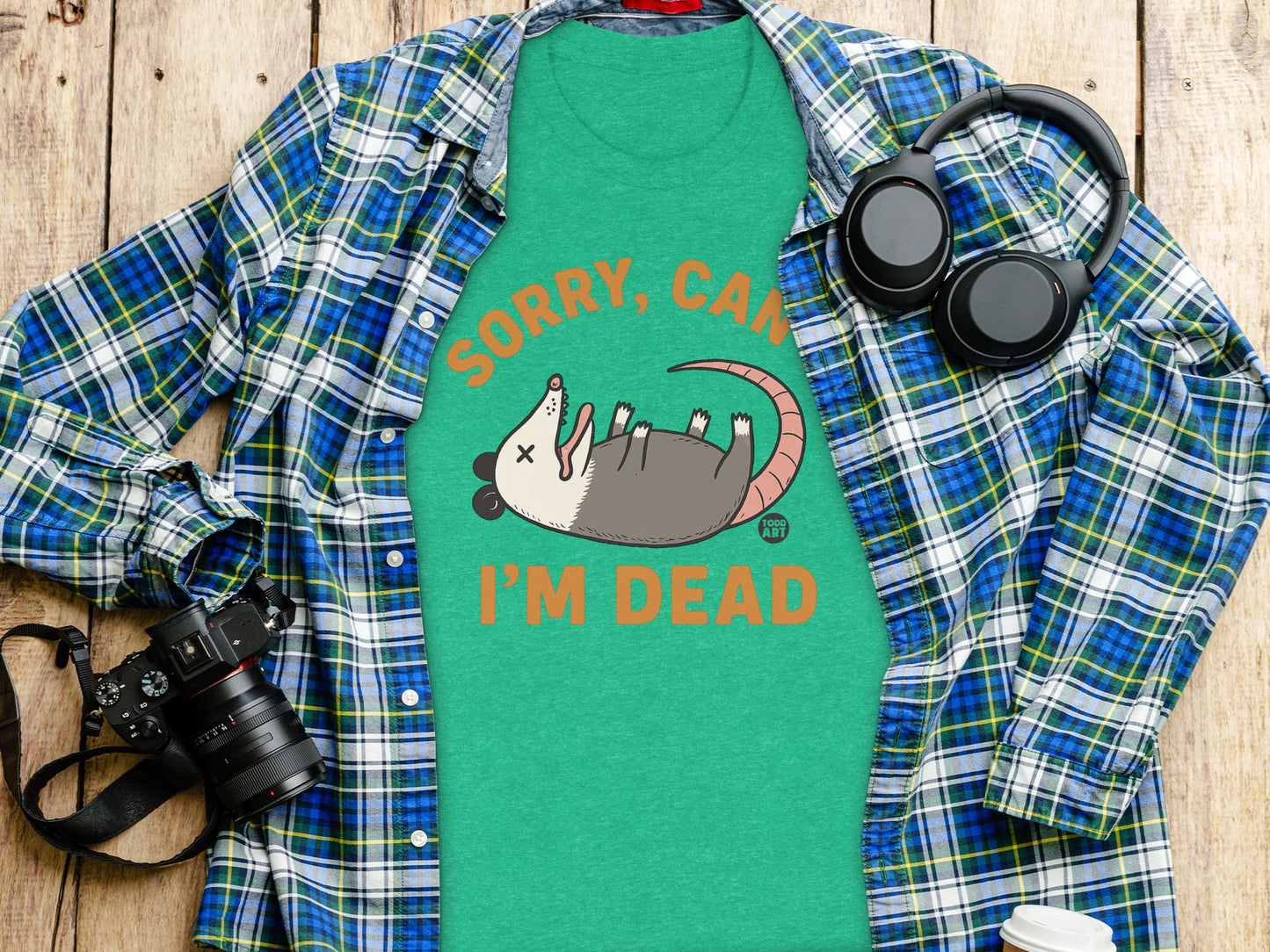 Sorry Can't I'm Dead Funny Graphic Tee product