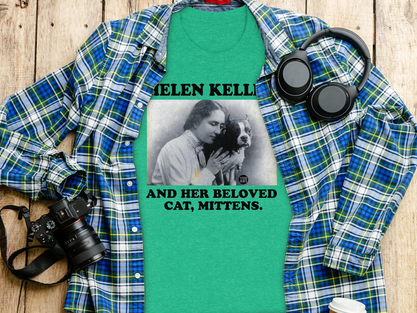 Helen Keller and Her Beloved Cat Mittens Shirt