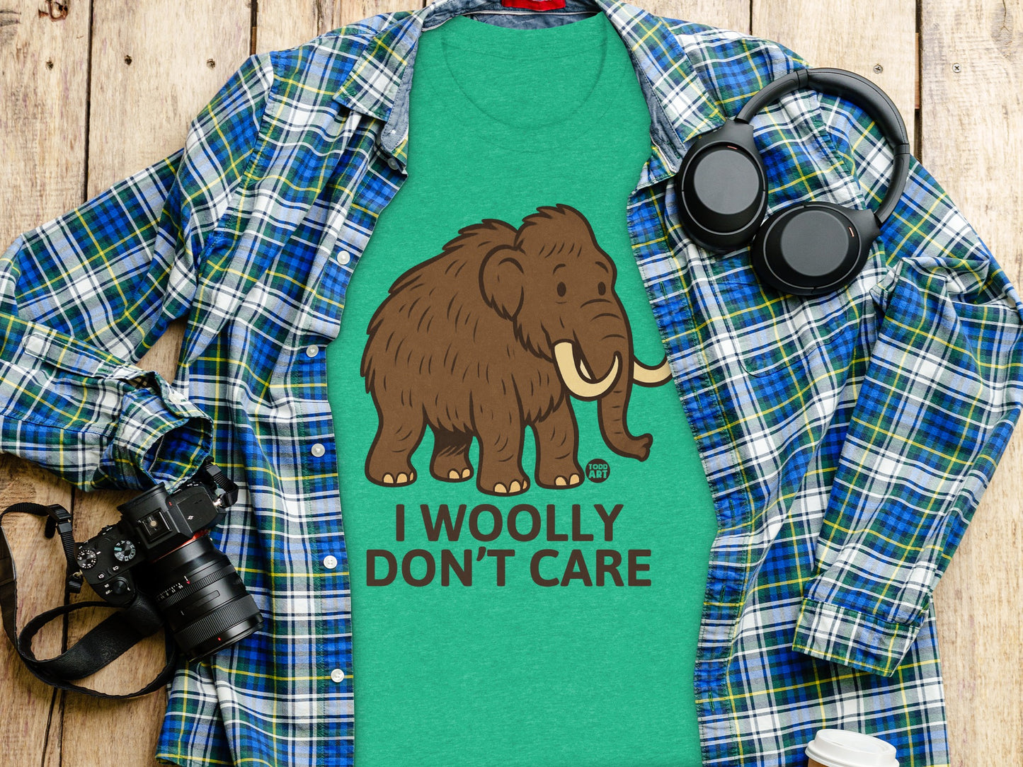 I Woolly Don't Care Green Graphic T-Shirt product