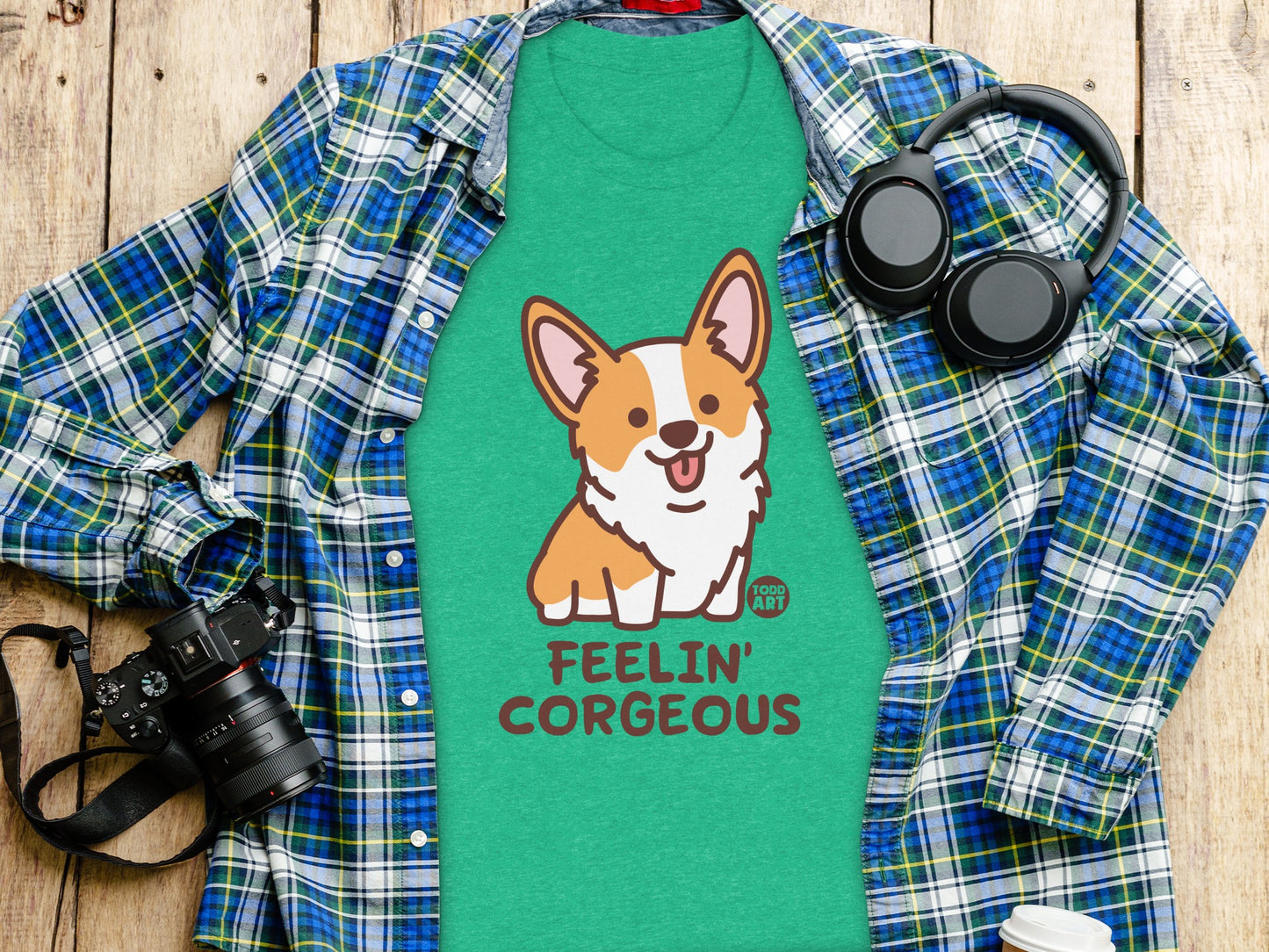 Feelin C Gorgeous Cute Corgi Dog Graphic Tee Shirt product