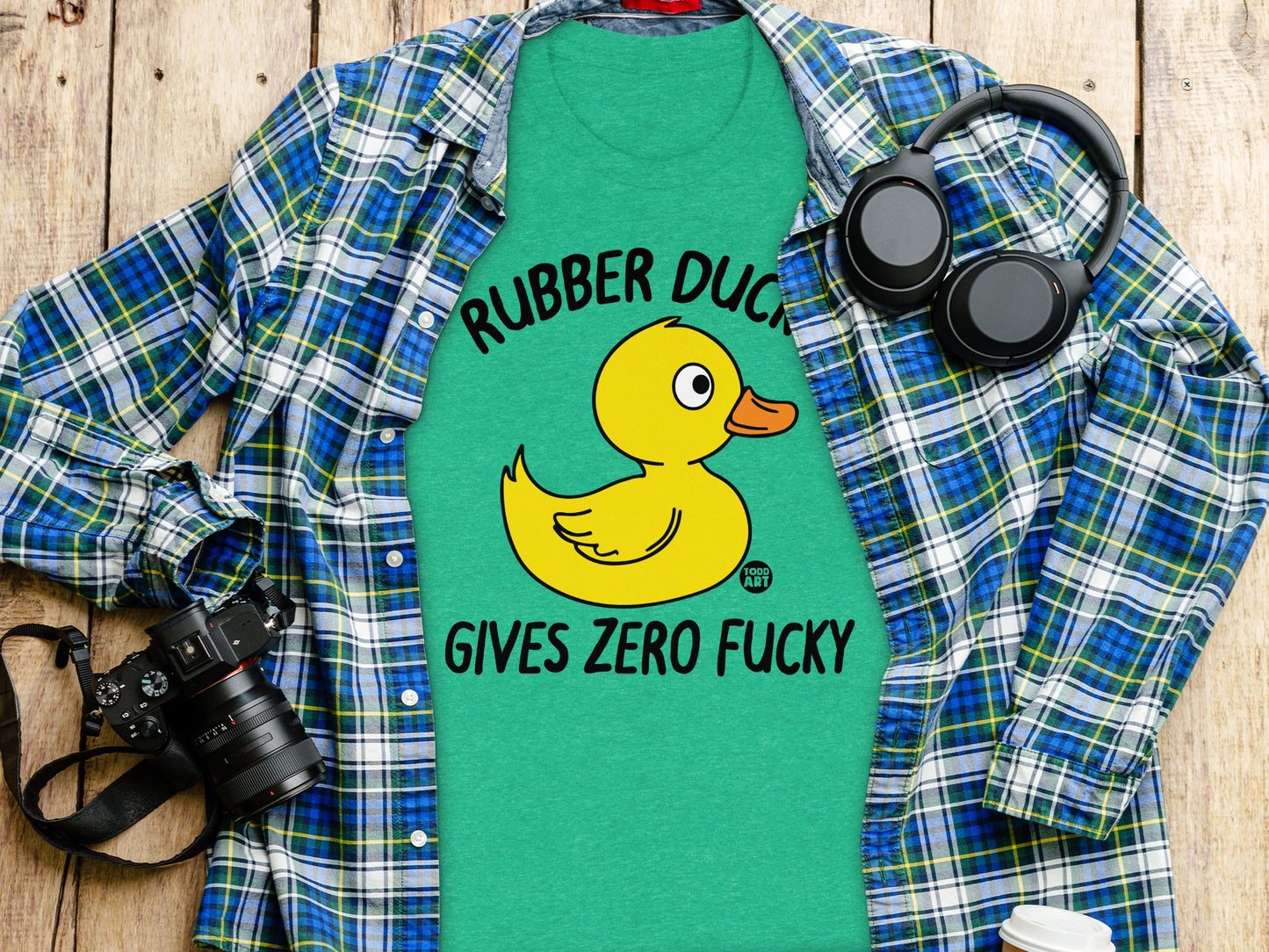 Rubber Duck Gives Zero Fucky Graphic T-Shirt product