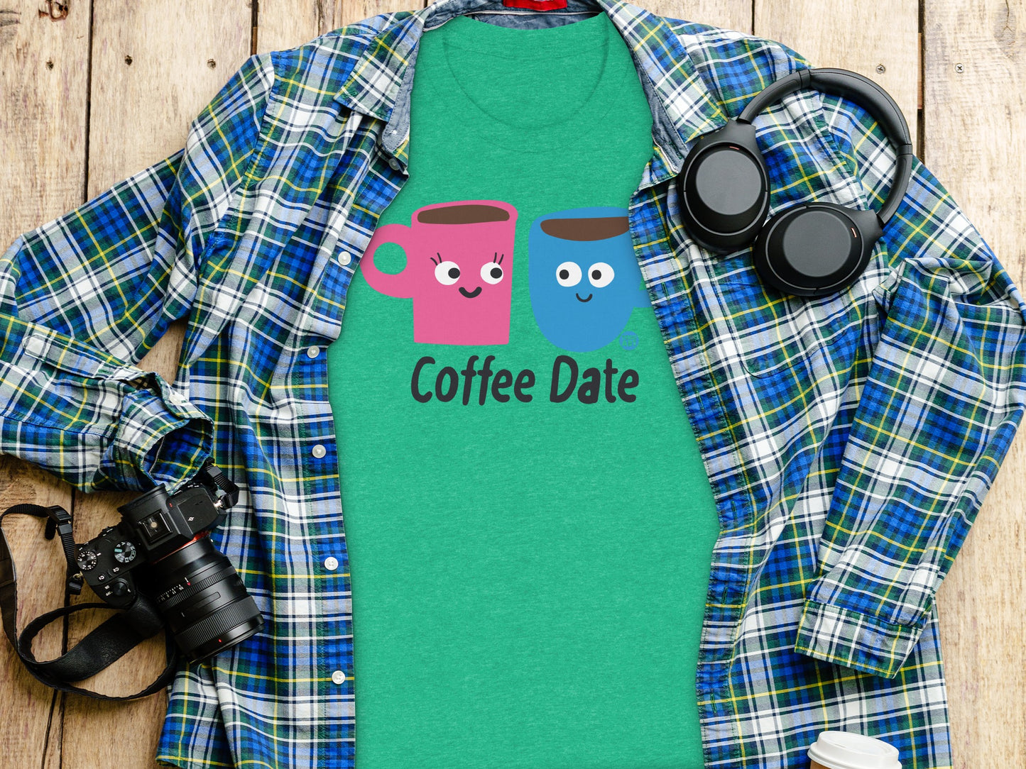 Coffee Date Cups Graphic Tee product