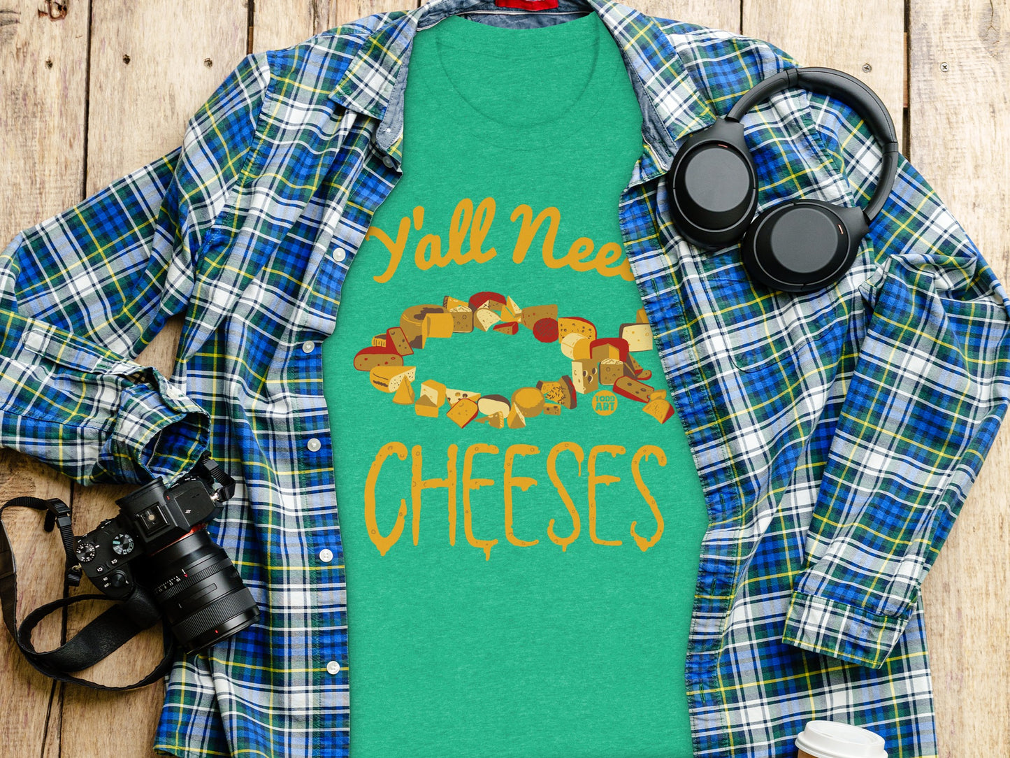 Y'all Need Cheeses with Cheese Wreath T-Shirt product