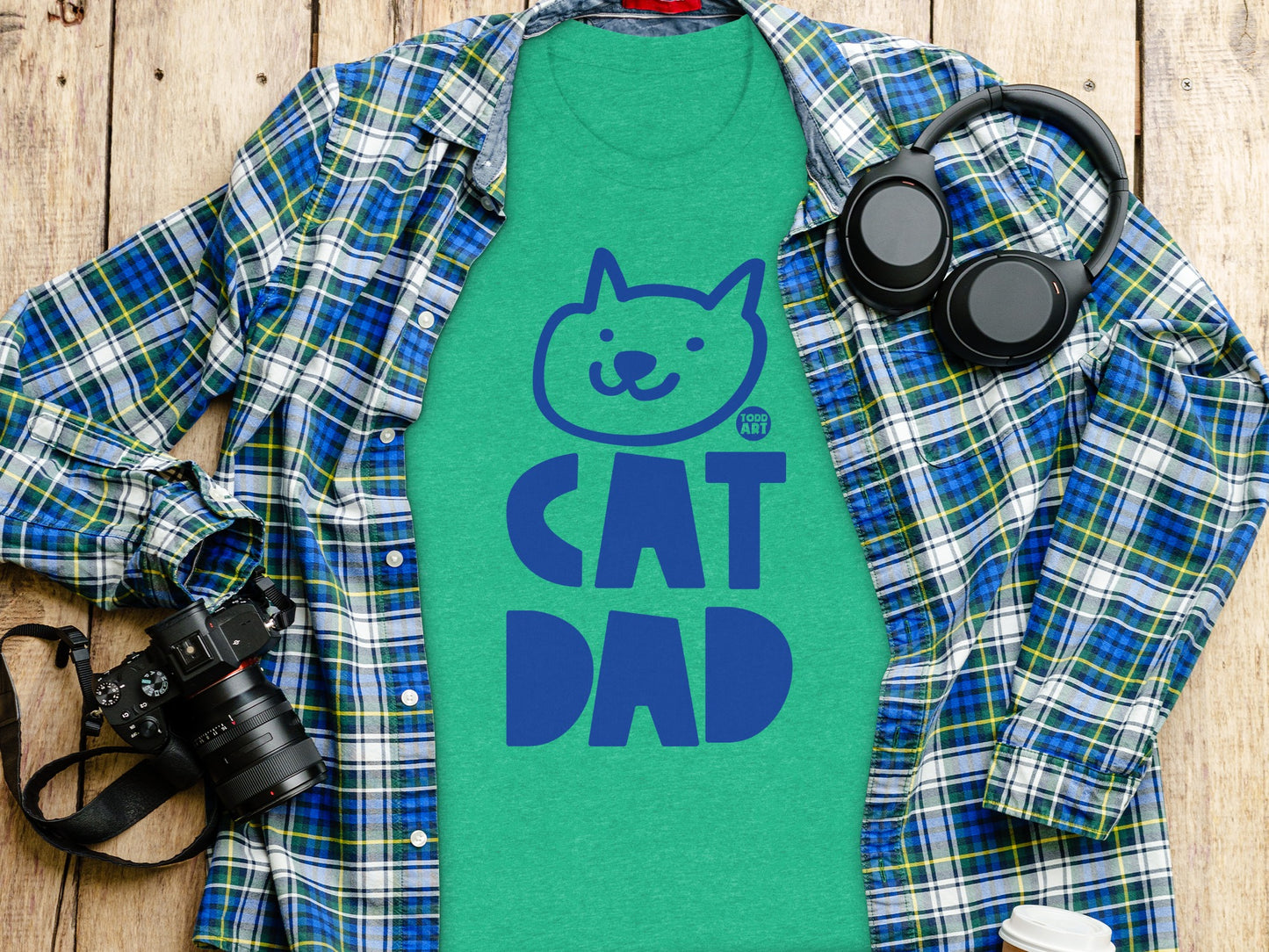 Cat Dad Graphic Tee for Pet Lovers Shirt product type