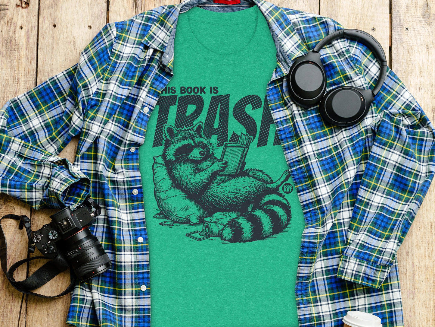 This Book Is Trash Raccoon Graphic T-Shirt product