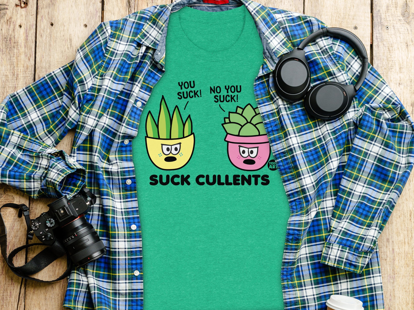 Suck Cullents Hilarious Succulent Graphic Tee