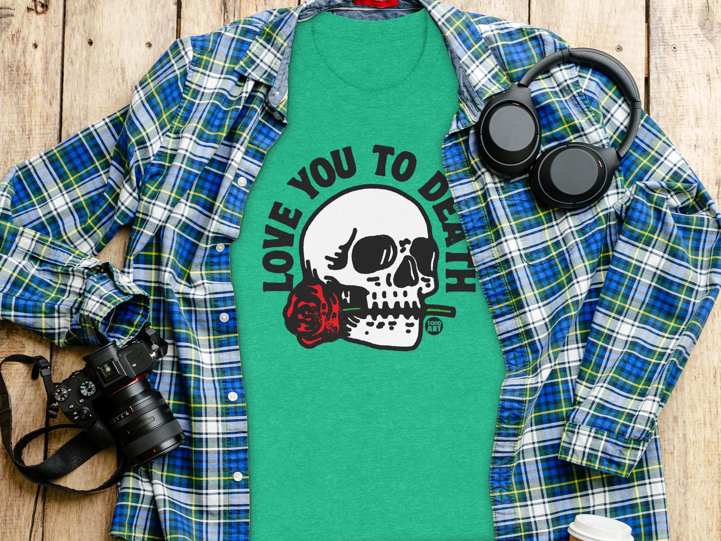 Love You To Death Skull Graphic T-Shirt Product