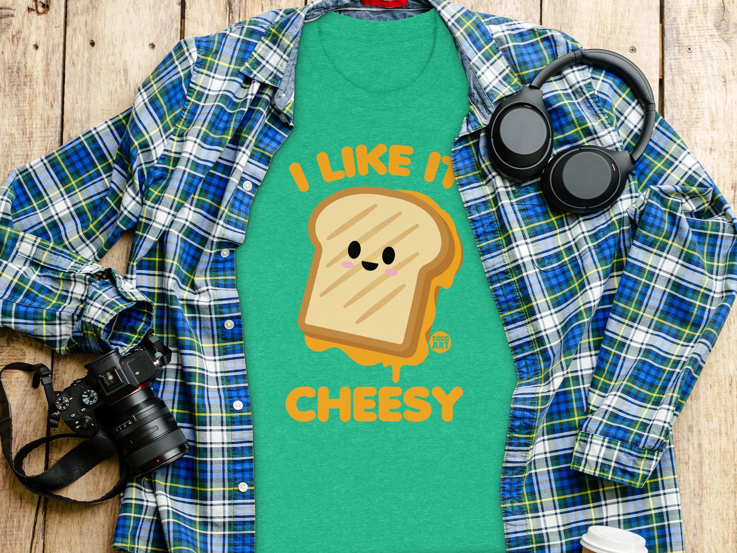 I Like It Cheesy Fun Graphic Tee Shirt product