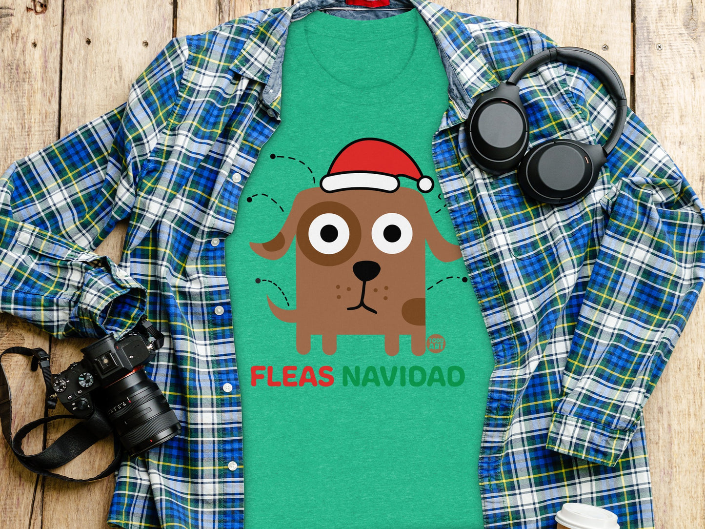 Fleas Navidad Funny Christmas Dog Graphic T-Shirt product