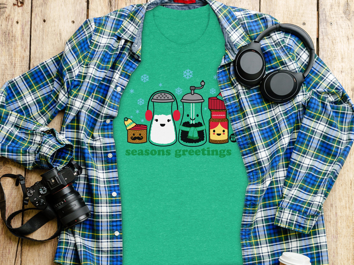 Seasons Greetings Festive Coffee Shirt Product