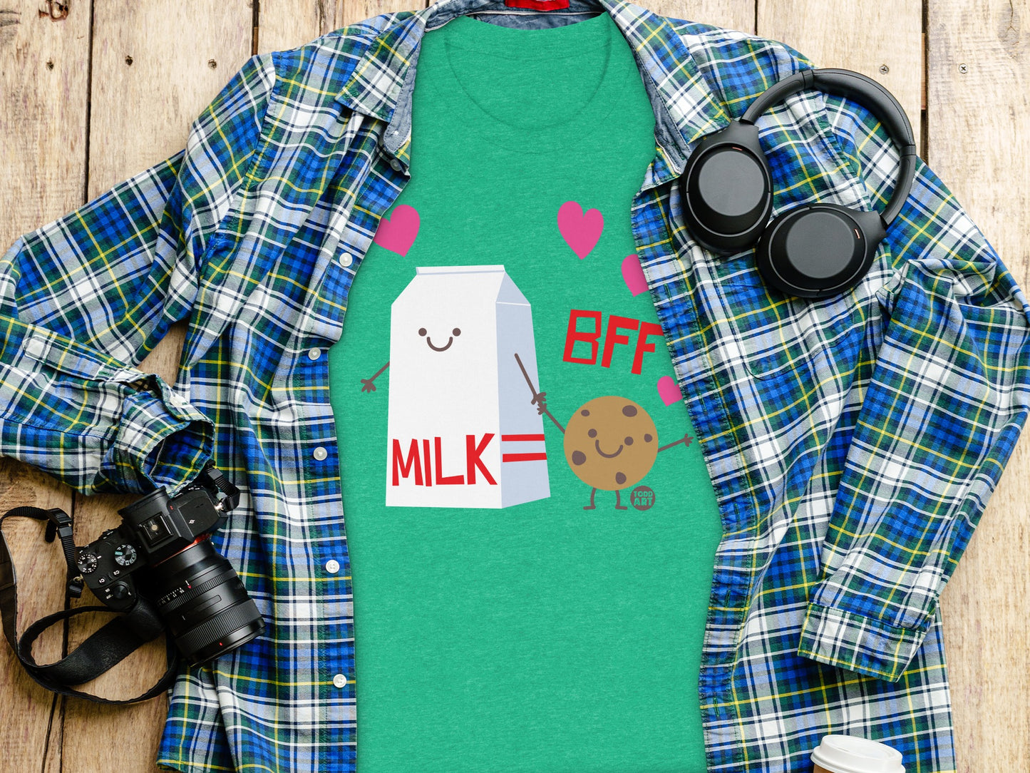 Adorable Milk and Cookie BFF Graphic T-shirt product