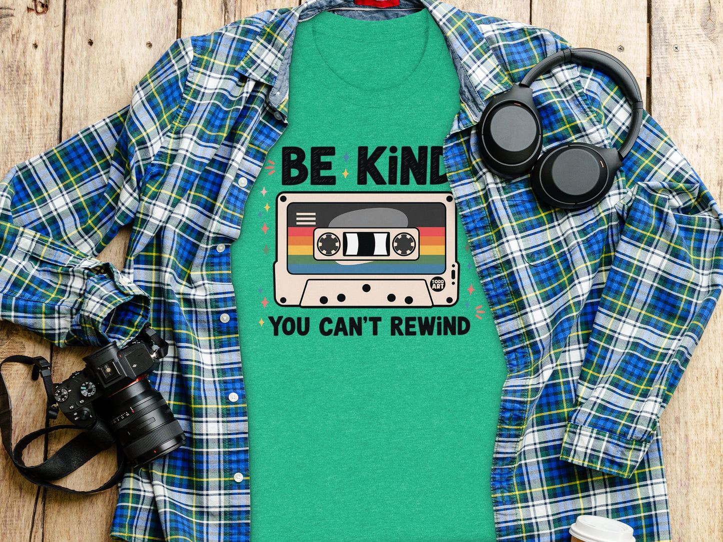 Be Kind You Cant Rewind Tape Graphic T-Shirt product