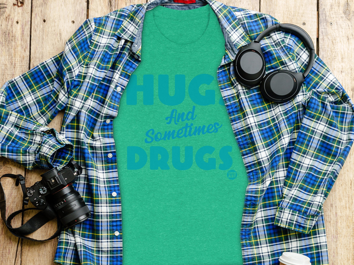 Hug And Sometimes Drugs Graphic Tee product
