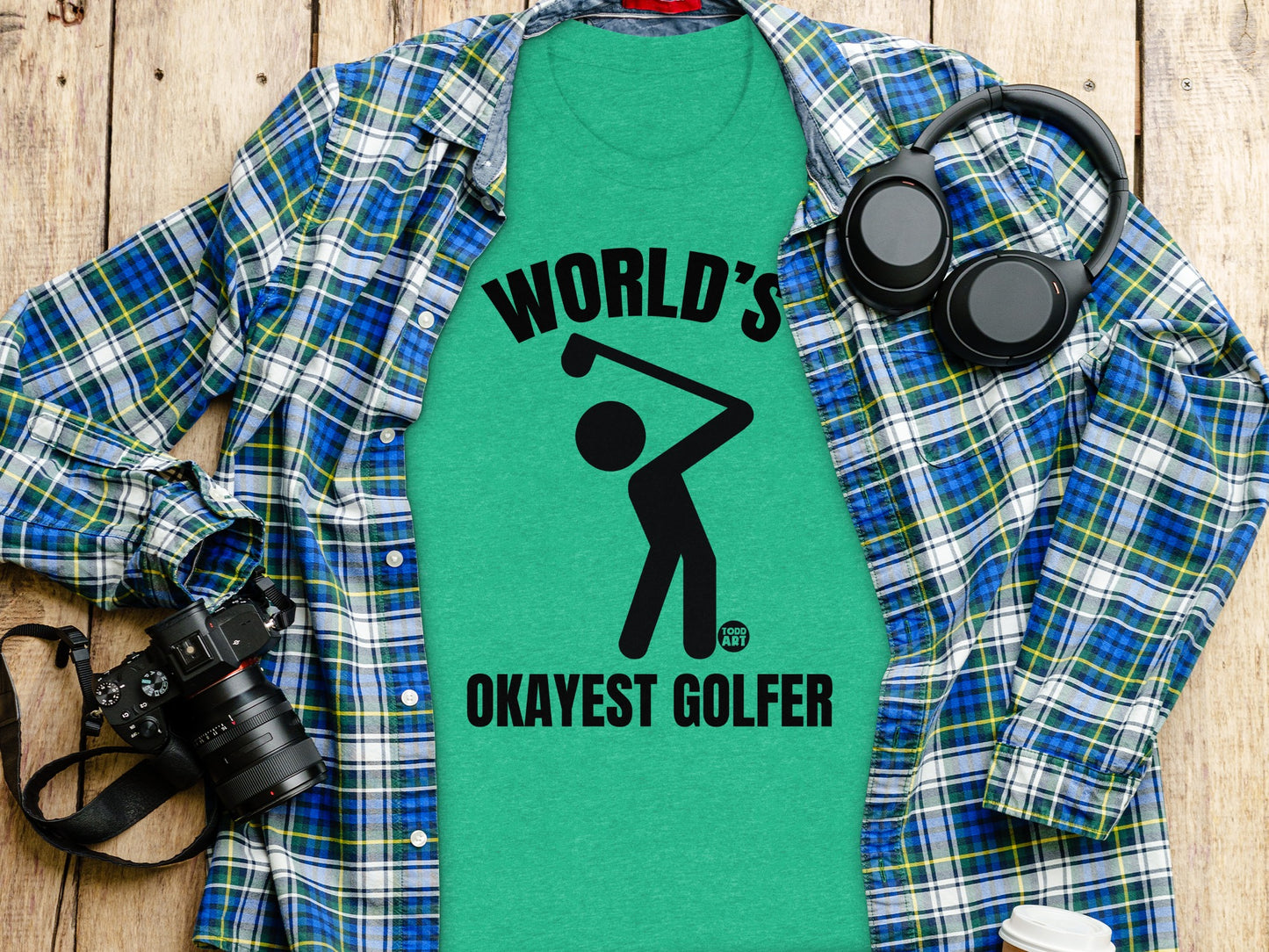 World's Okayest Golfer Graphic Tee Shirt