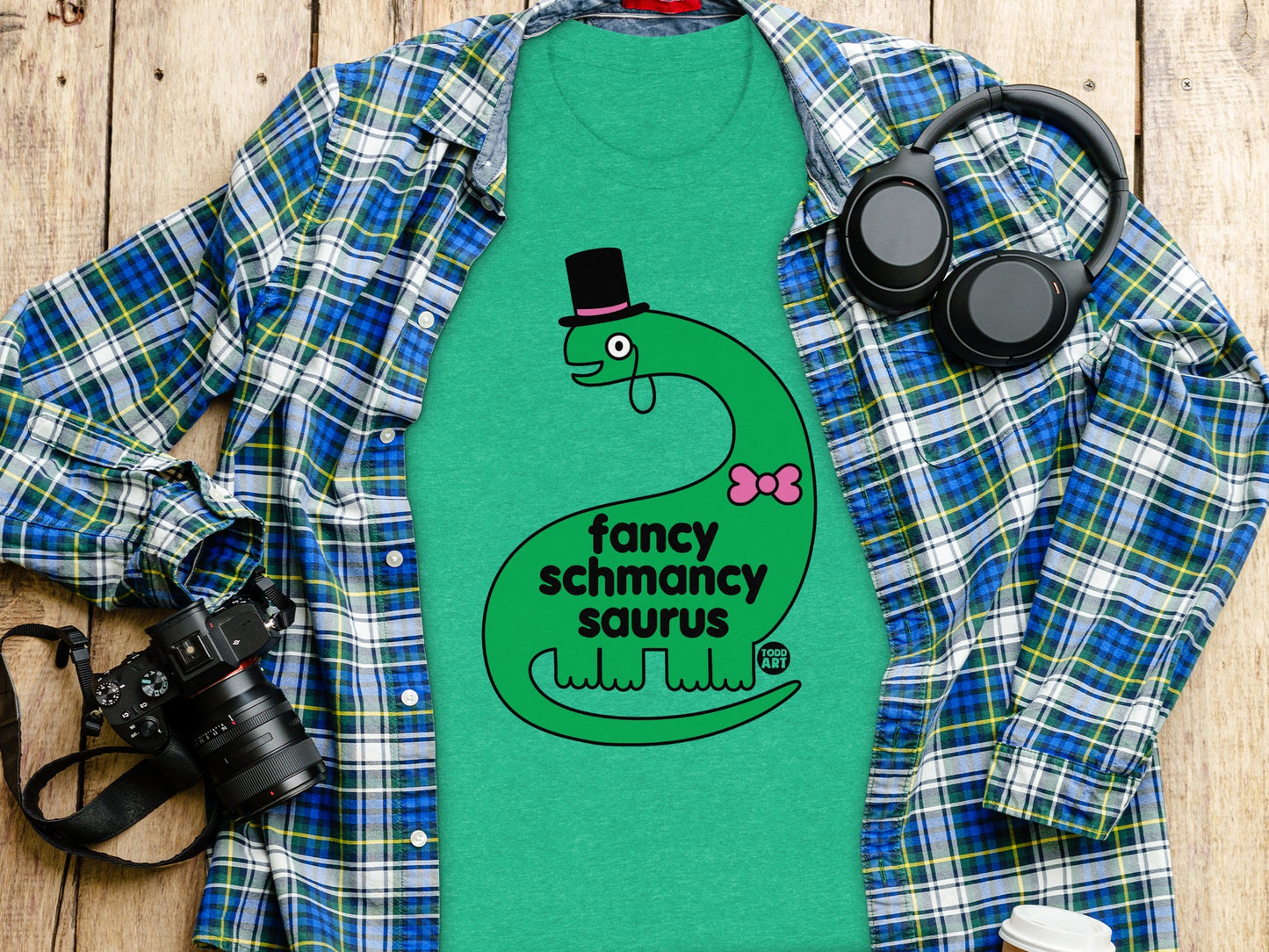 Fancy Schmancy Saurus Graphic Design T-Shirt Product