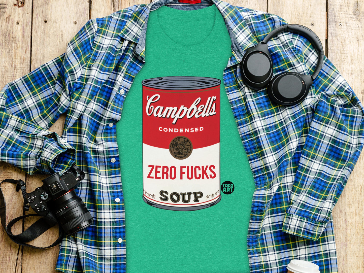 Campbells Zero Fucks Soup Funny Graphic Tshirt product