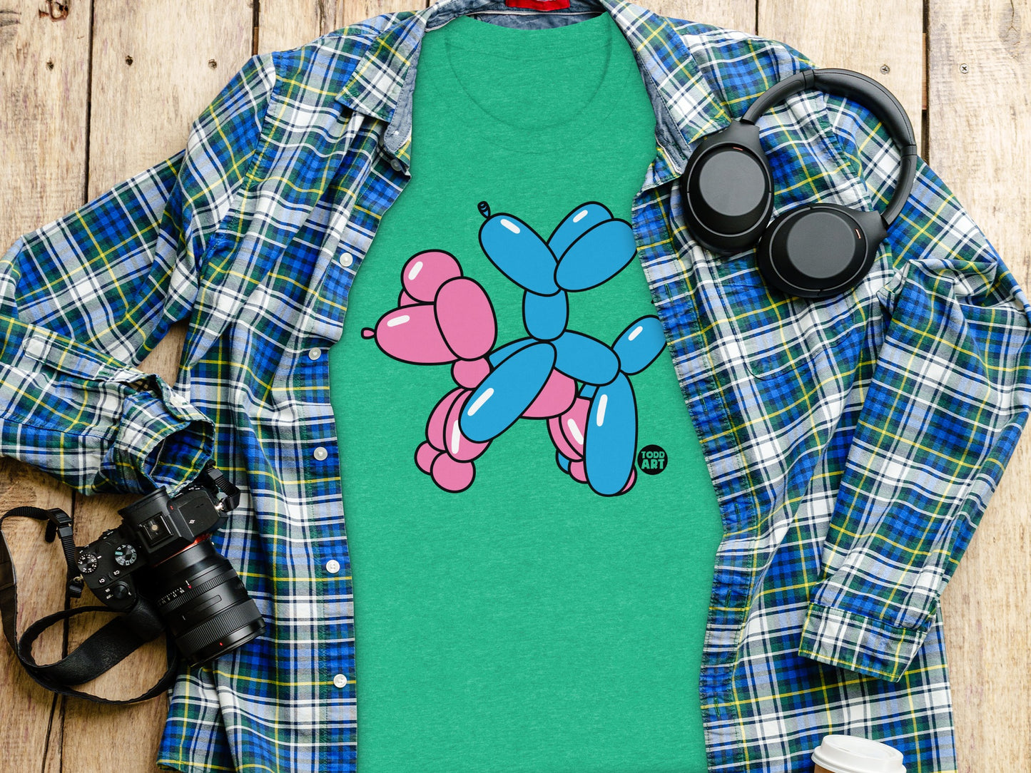 Whimsical Balloon Dog Graphic Tee Shirt product