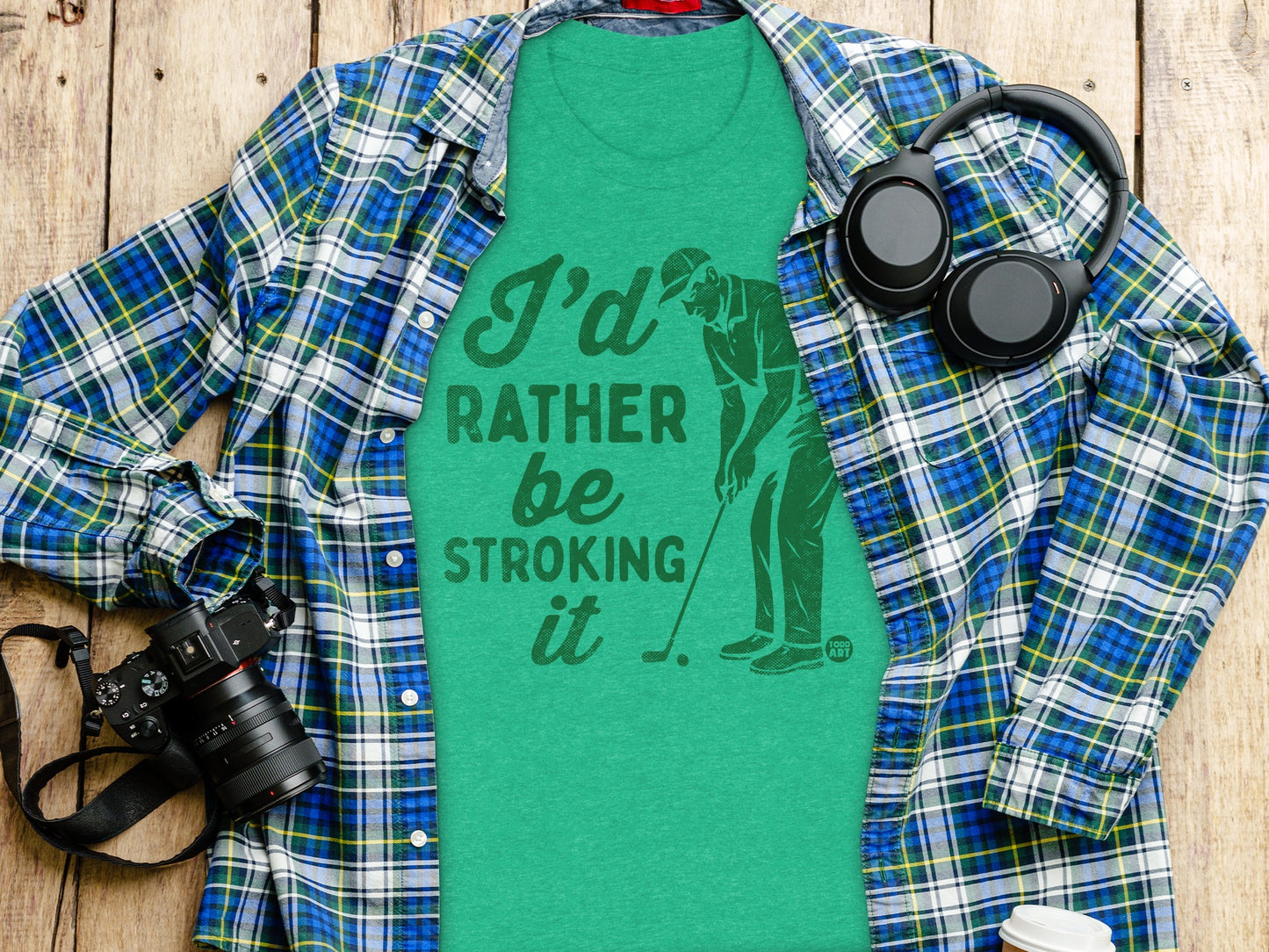 I'd Rather Be Stroking It Graphic Tee Shirt Product