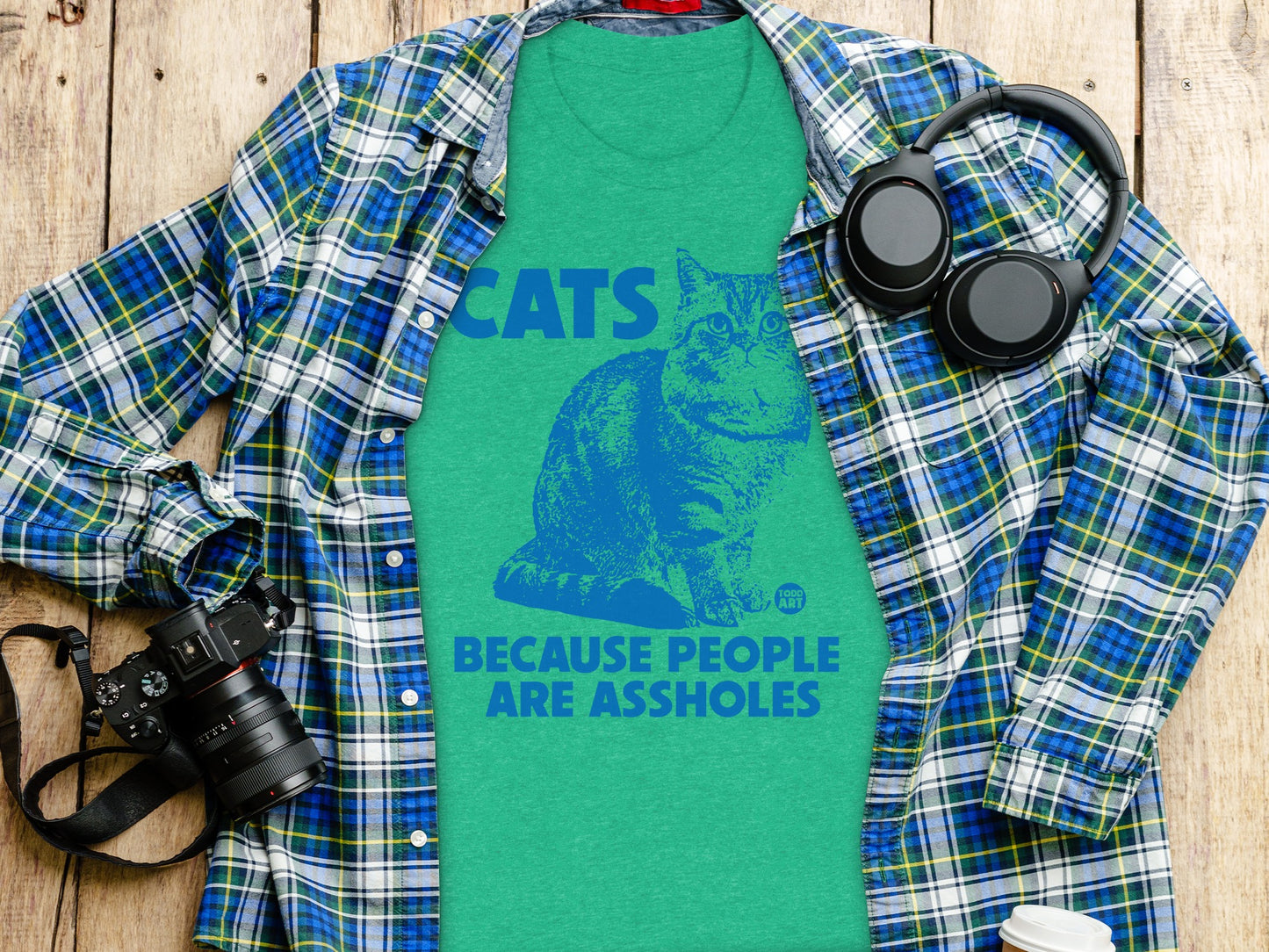 Cats Because People Are Assholes T-Shirt product