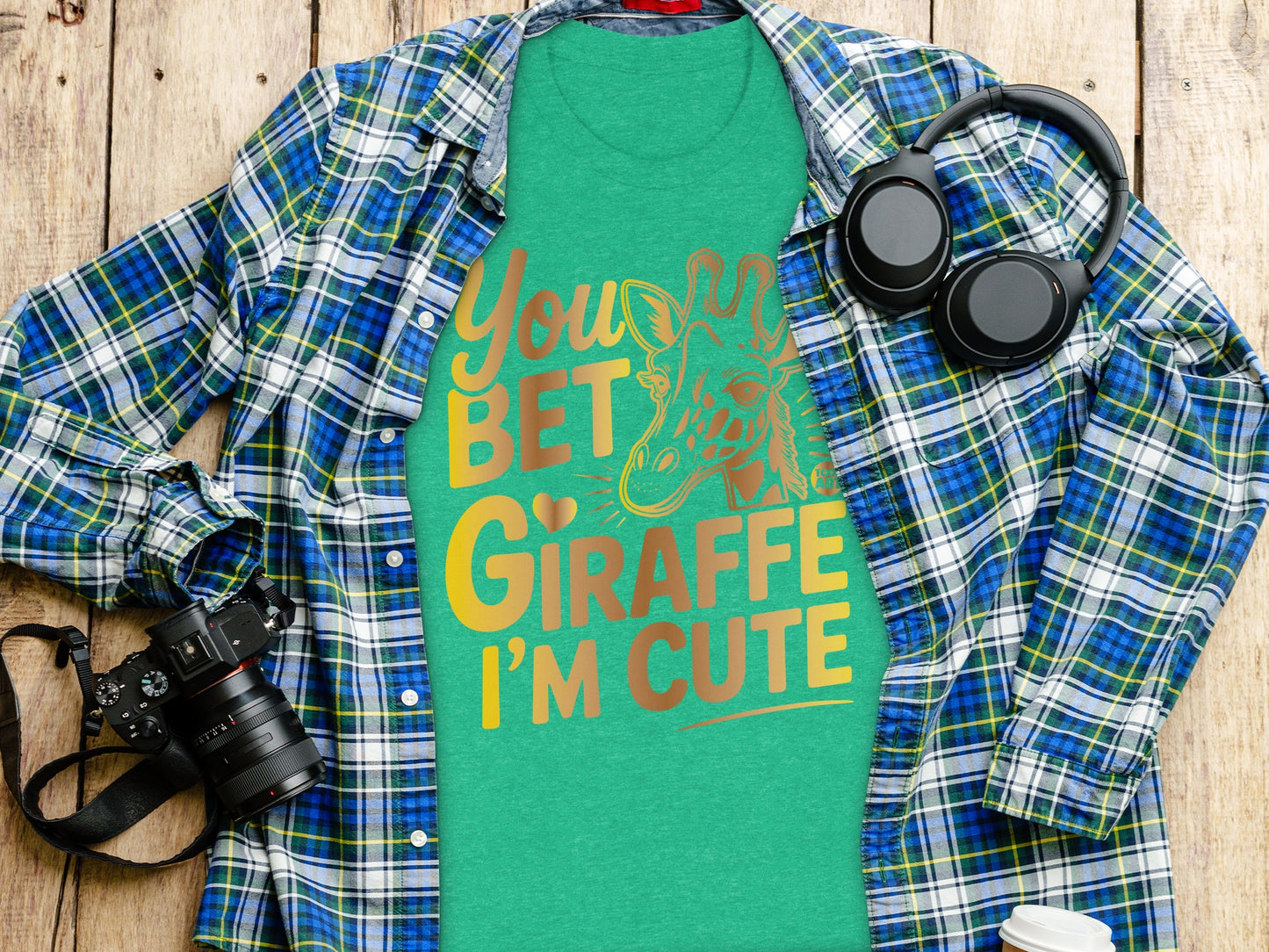 You Bet Giraffe I'm Cute Graphic Tee product