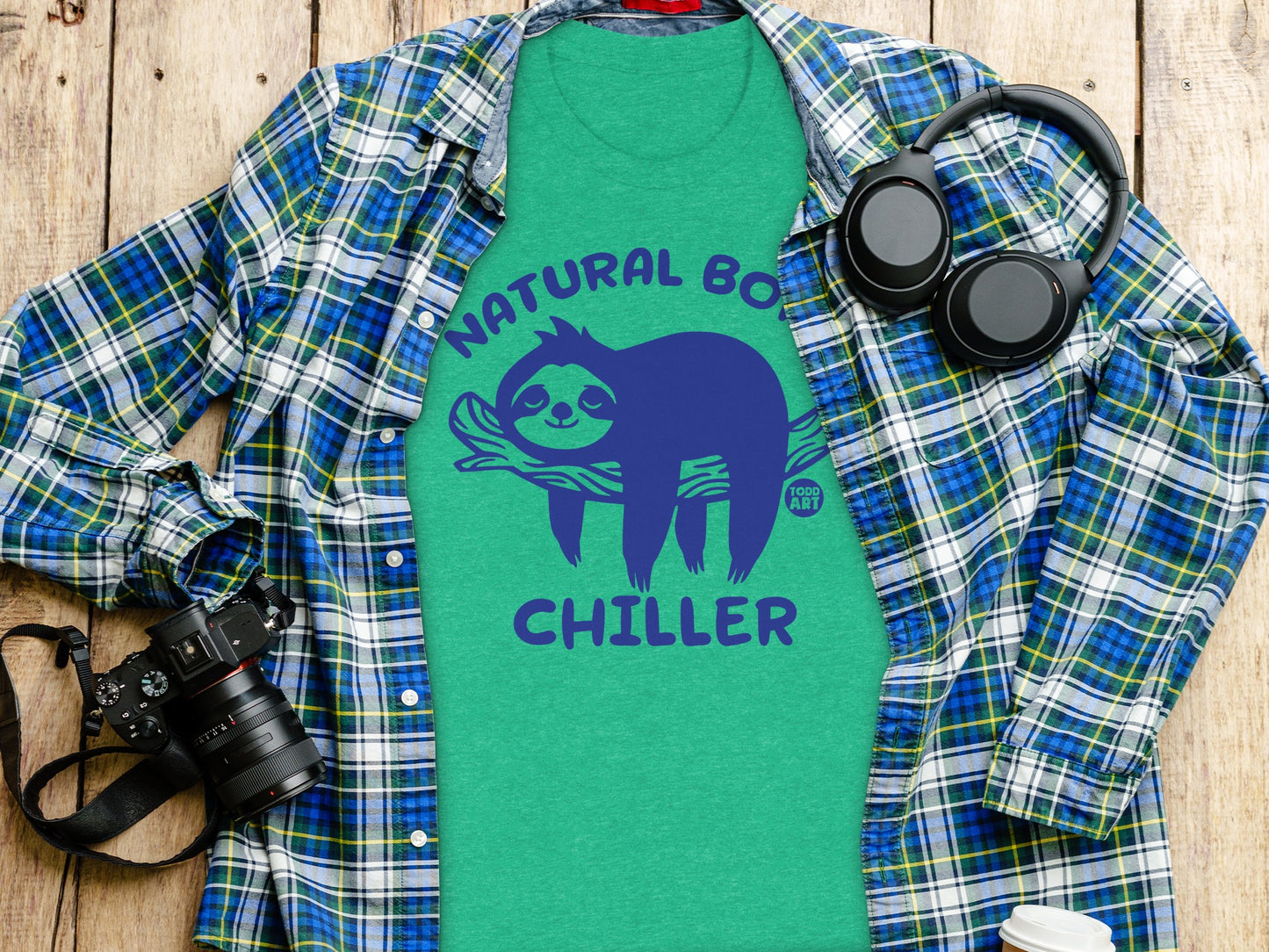 Natural Born Chiller Sloth Shirt Fun Graphic Tee
