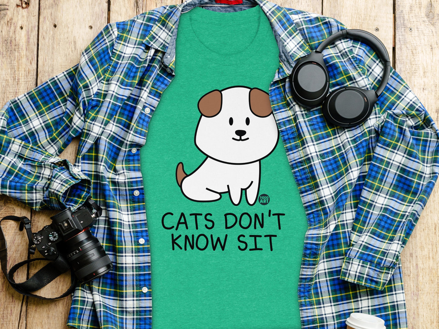 Cats Don't Know Sit Funny Dog Graphic T-shirt product