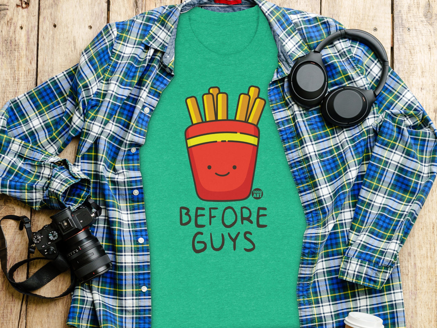 Before Guys Funny French Fry Graphic T-Shirt product