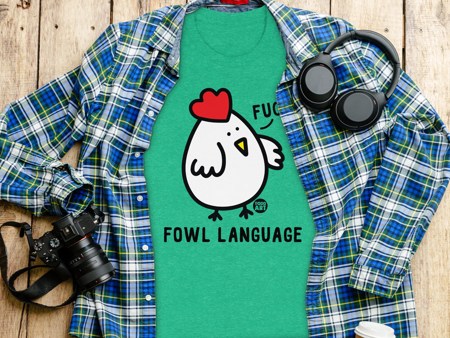 Funny Fowl Language Chicken Graphic T-Shirt product