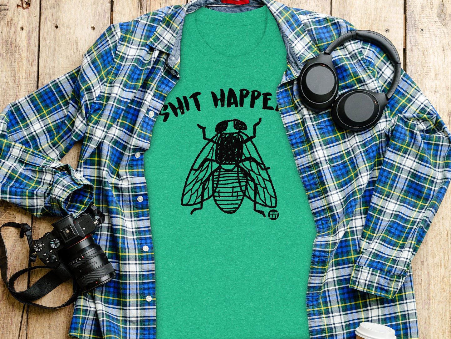 Shit Happens Insect Graphic Design T-shirt product