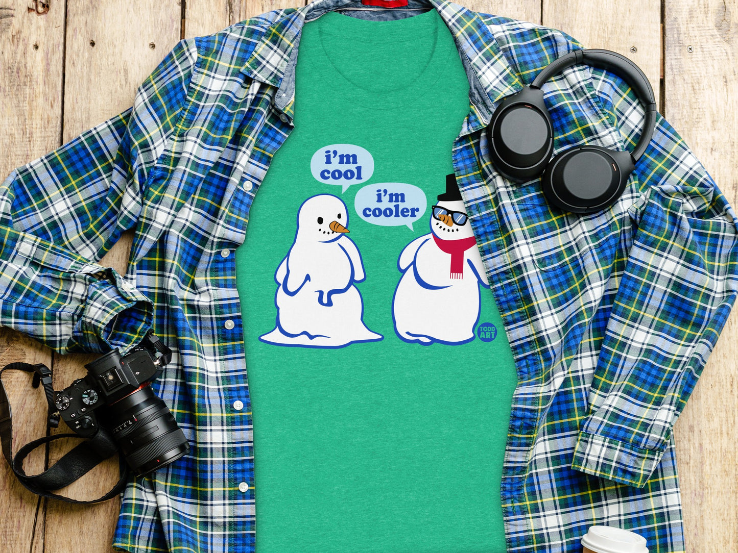 I'm Cool I'm Cooler Snowmen Graphic T-Shirt product type