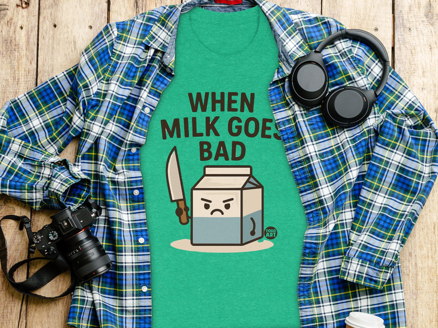 Funny Graphic Shirt When Milk Goes Bad Graphic product