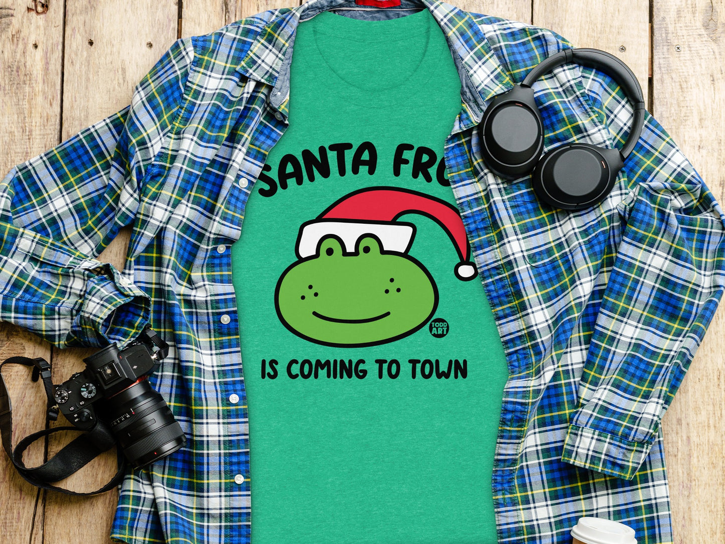 Santa Frog Is Coming To Town T-Shirt product type
