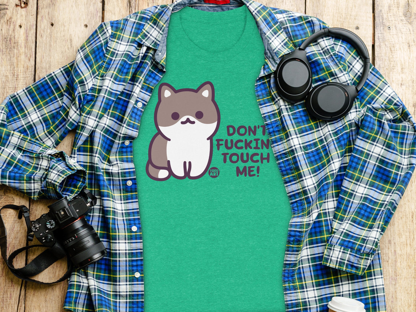 Don't Fucking Touch Me Cat Graphic T-shirt product