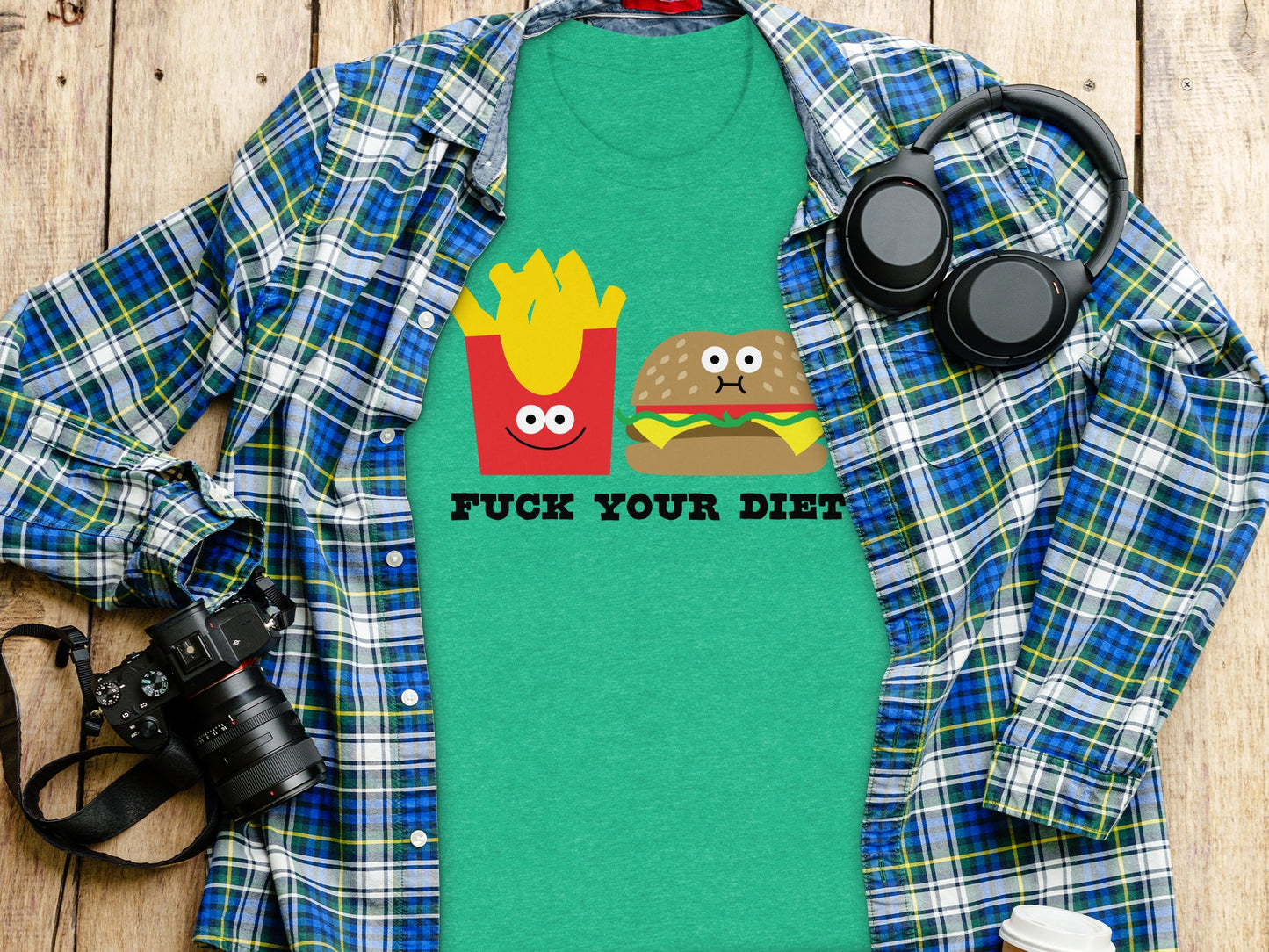 Funny Food Graphic Tee Fuck Your Diet Shirt product