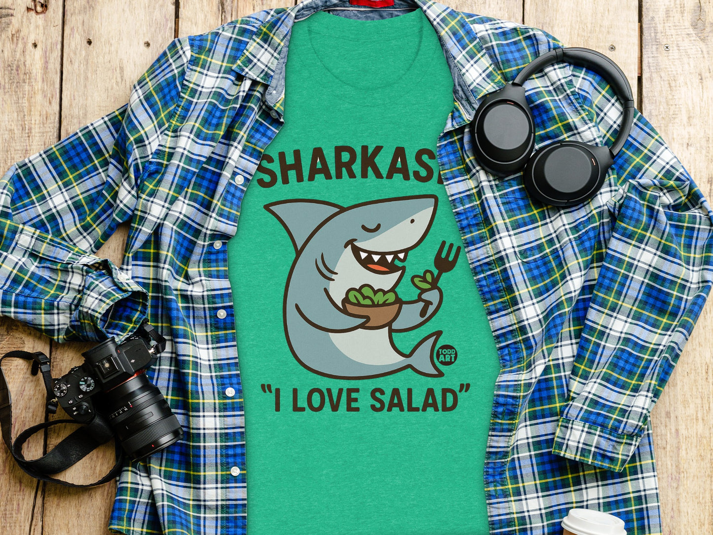 Sharkasaur I Love Salad Graphic T-shirt product