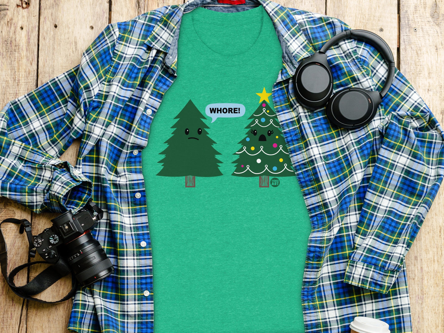 Funny Christmas Trees Joke Graphic Tee Shirt product