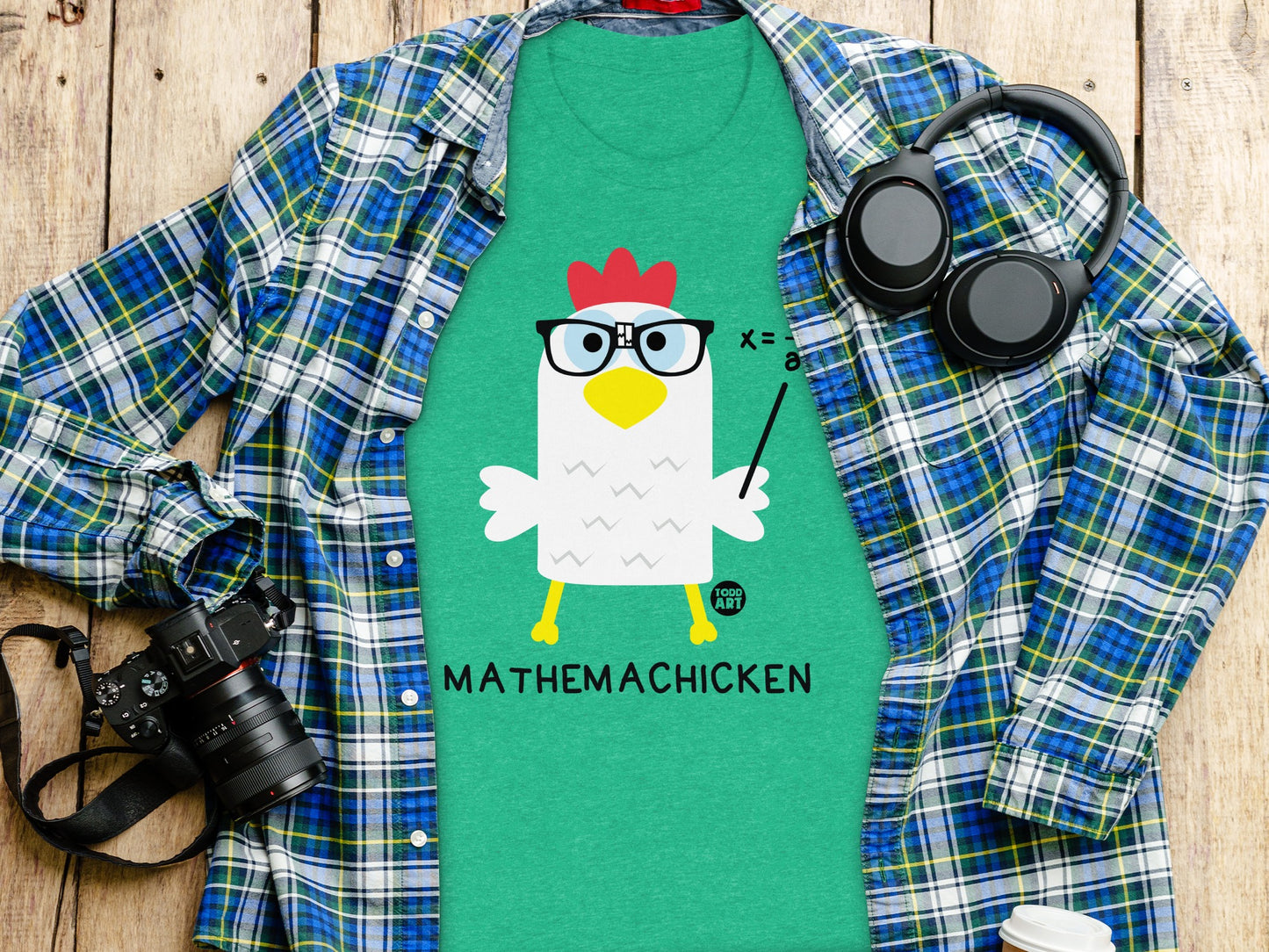 Mathemachicken Cute Arithmetic Humor Graphic Shirt product