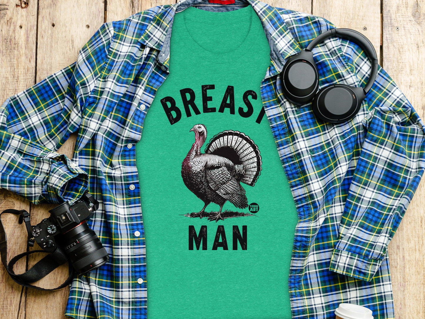 Breast Man Green Graphic Tee product