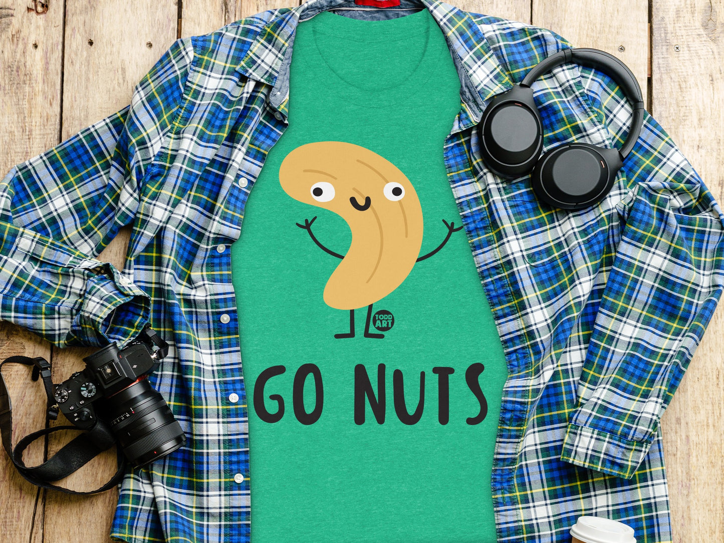 Fun Go Nuts Graphic Tee Perfect for Casual Wear