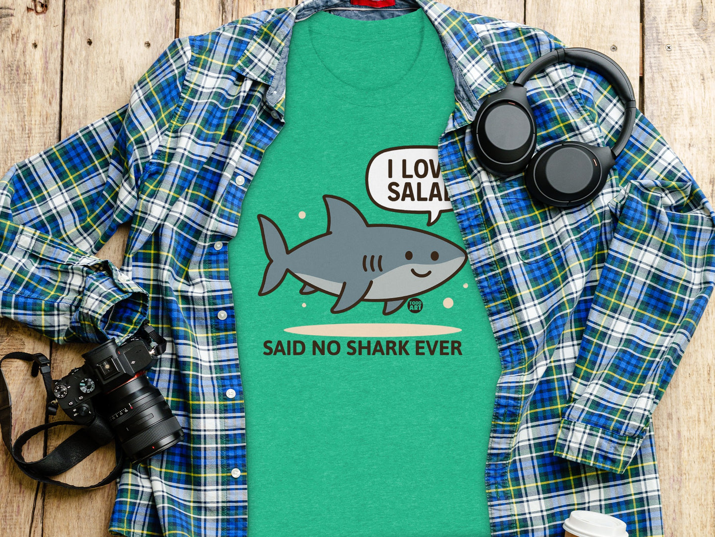 I Love Salad Said No Shark Ever Graphic T-shirt