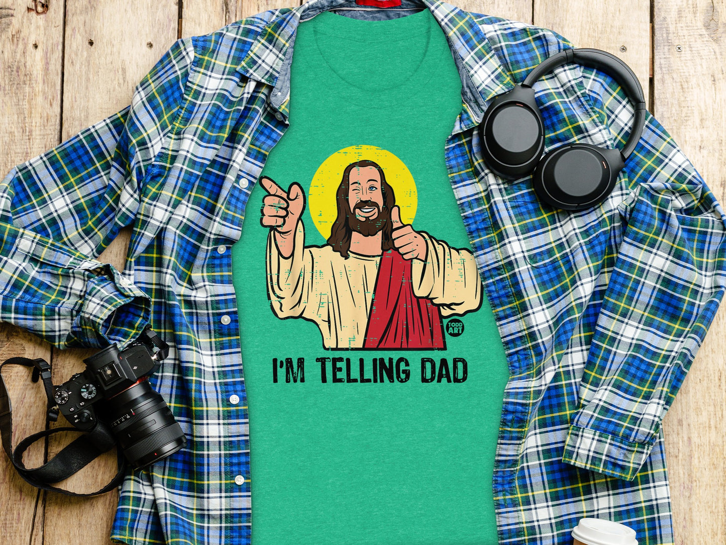 Funny Jesus I'm Telling Dad Graphic T-shirt product