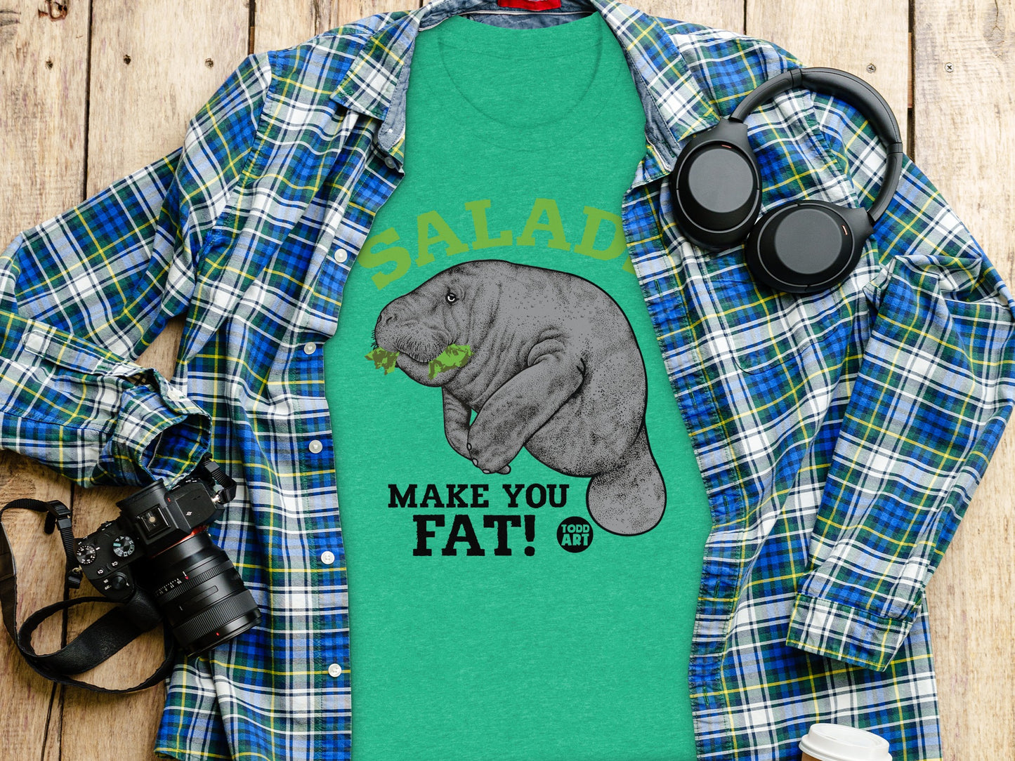 Salad Make You Fat Funny Graphic T-Shirt product