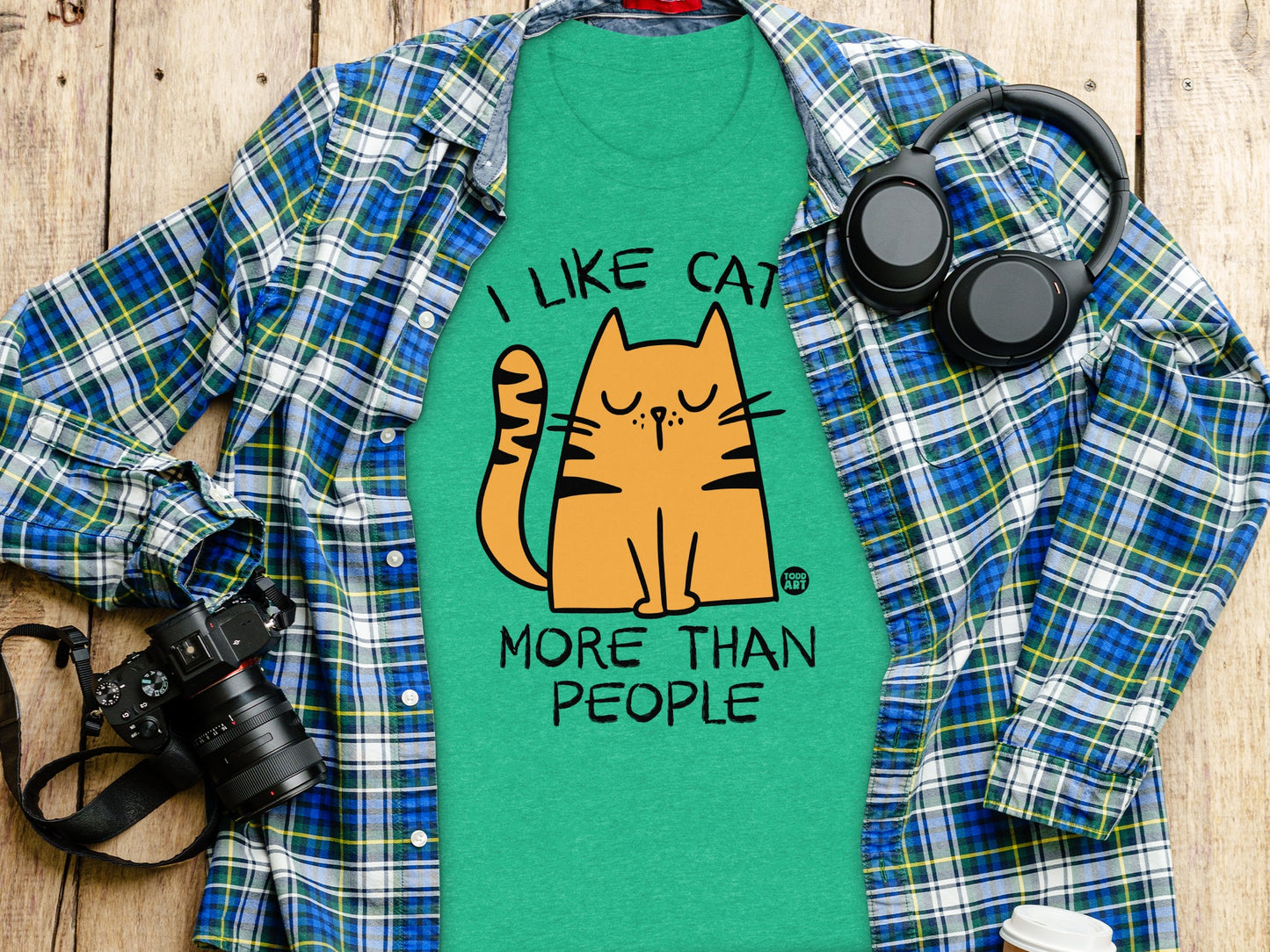 I Like Cats More Than People Funny T-shirt product type