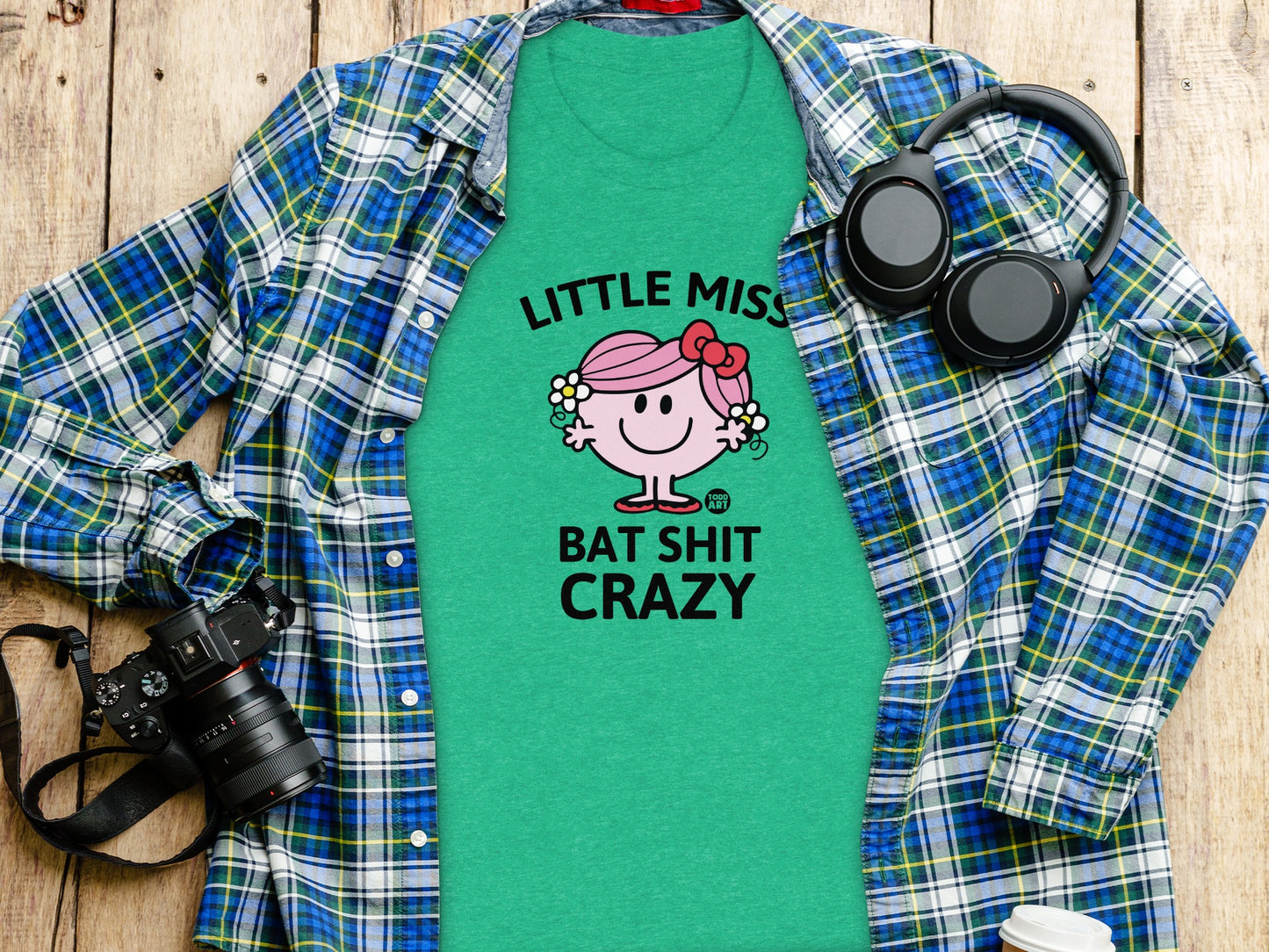 Little Miss Bat Shit Crazy Graphic Tee Shirt