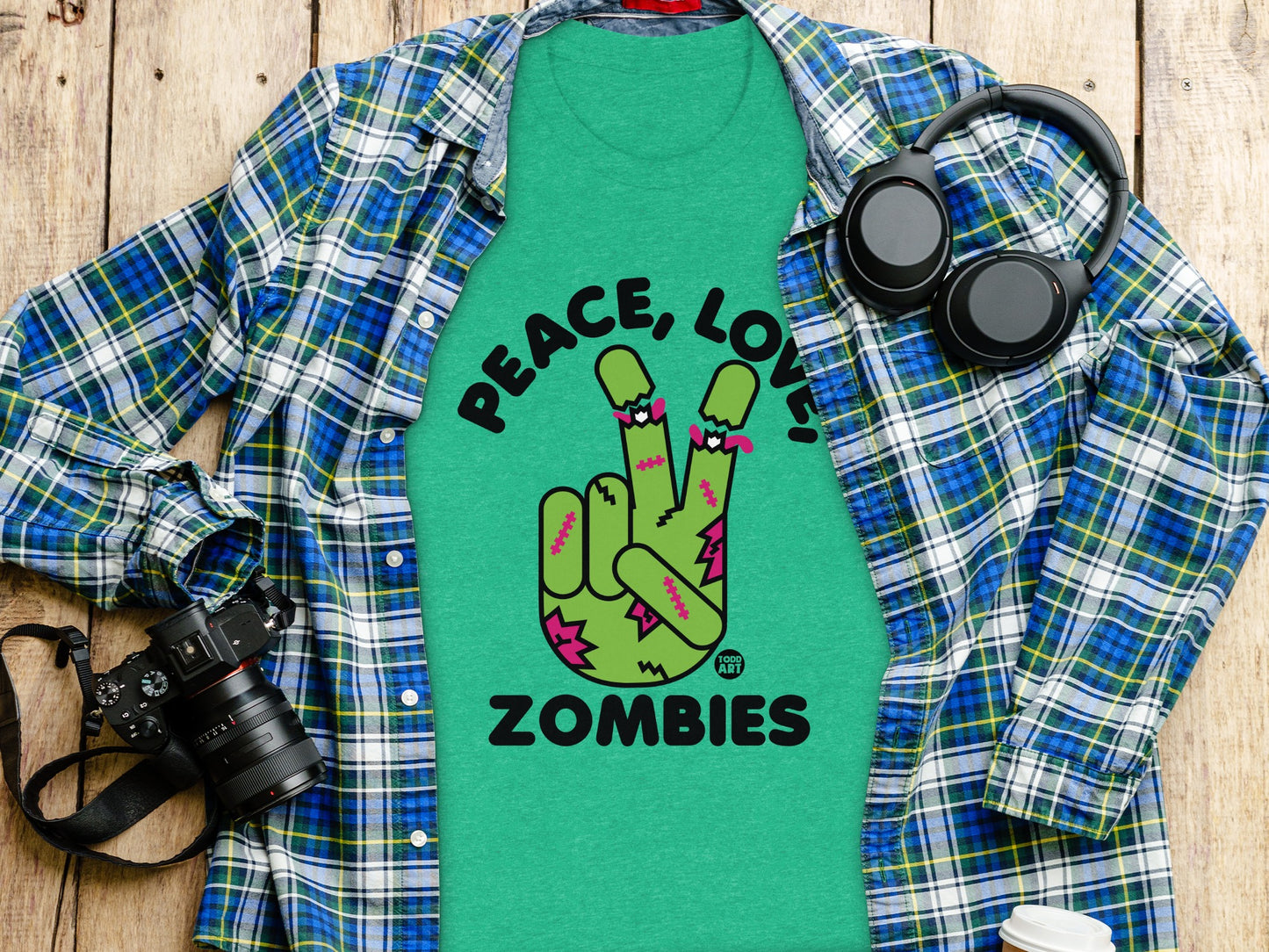 Peace Love Zombies Graphic Tee
