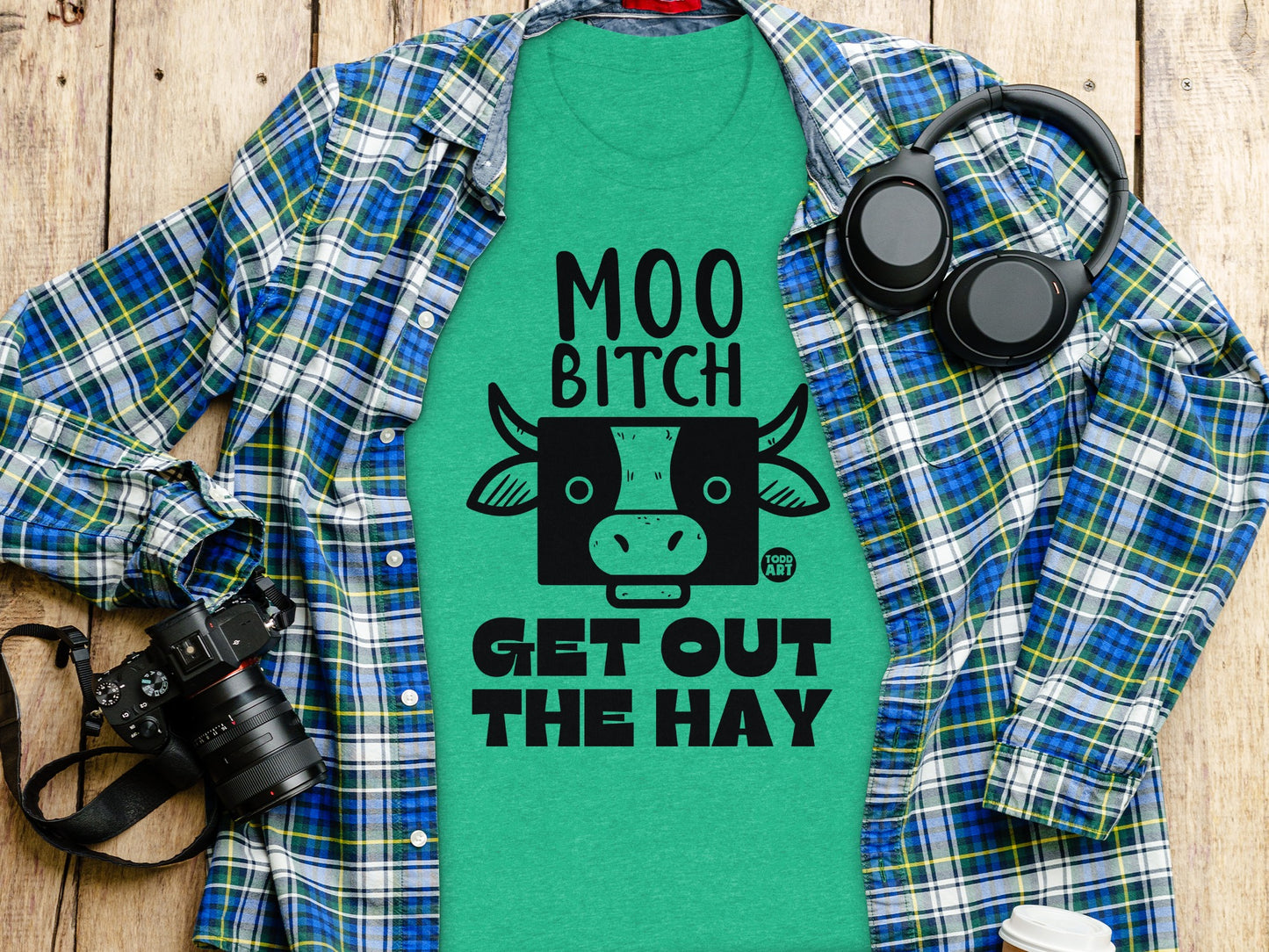 Moo Bitch Get Out The Hay Funny Graphic T-Shirt product